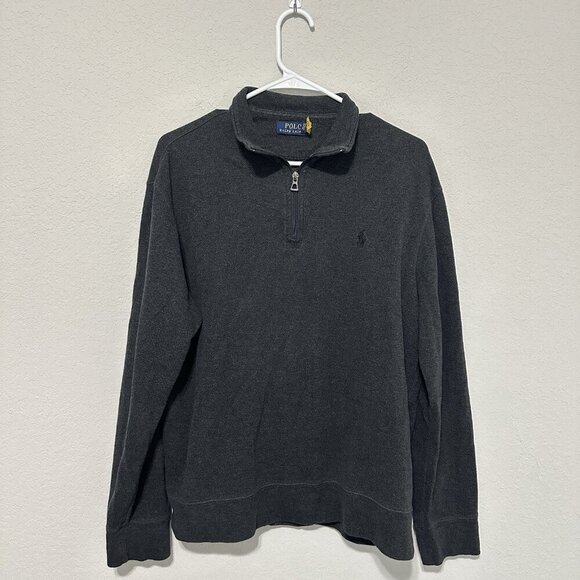 Polo Ralph Lauren Other - Polo Ralph Lauren Men 1/4 Zip Pullover Sweater Men’s Size Medium Dark Grey